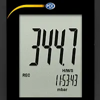 Differential Pressure Gauge PCE-P05 display