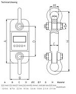 Technical Drawing Suspended Scale