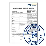 ISO Calibration Certificate Sample
