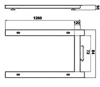 Weighing Beam PCE-EP 1500 dimensions