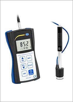 Instrumentos de medición en superficies para comprobar la dureza de los materiales