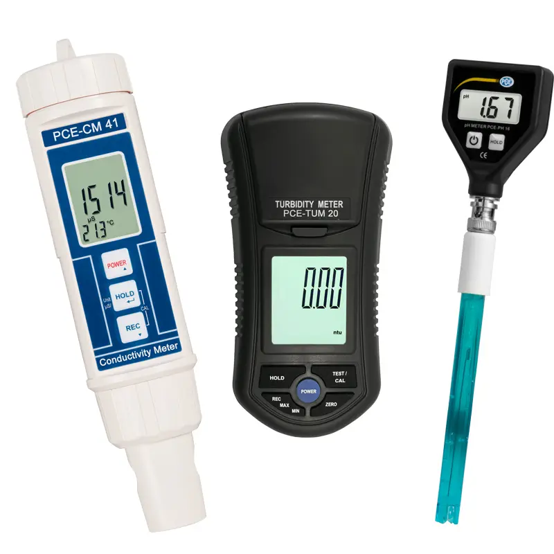 Medidor de pH PCE-PH 16-TUM 20-CM 41-KIT para piscinas de agua salada