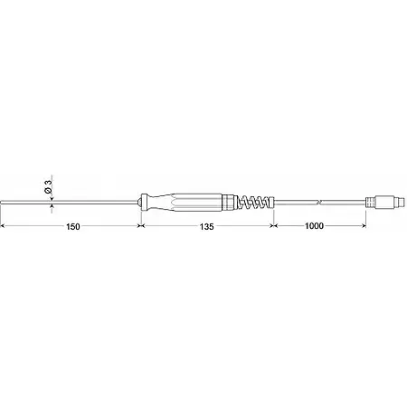 Sonda de inmersión GTF 401, Pt100 