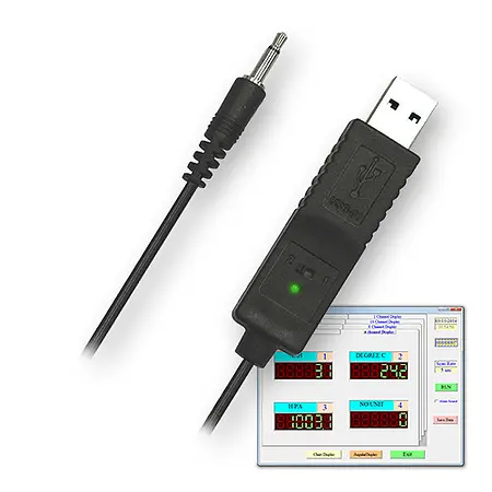 Cable USB incluido con software SOFT-LUT-USB 