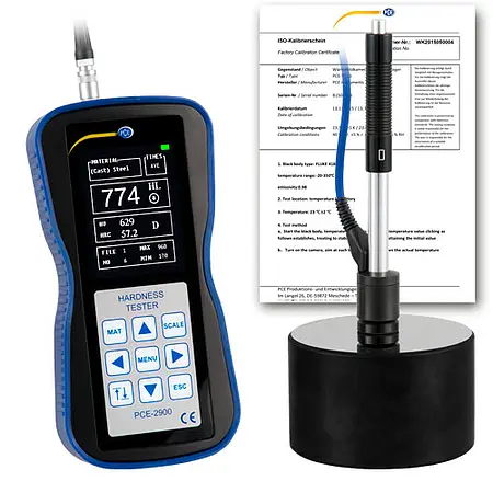 Durómetro incl. certificado de calibración ISO