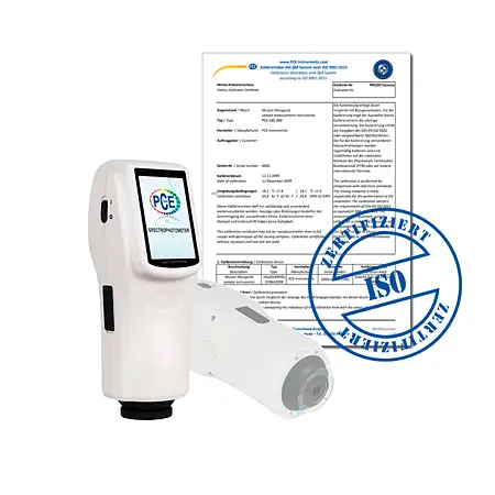 Espectrofotómetro incl. certificado de calibración ISO