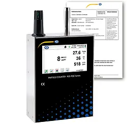 Medidor de calidad de aire incl. certificado de calibración