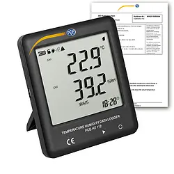 Medidor de climatización incl. certificado de calibración ISO