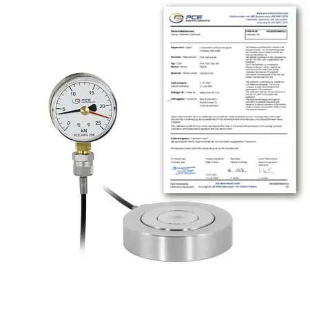 Medidor de fuerza PCE-HFG 25K-E100-ICA
