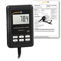 Medidor de nivel de ruido incl. certificado de calibración ISO