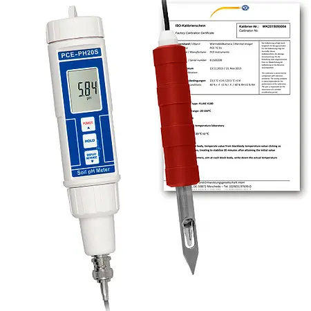 Medidor de pH incl. certificado de calibración ISO