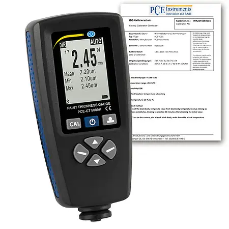 Medidor de recubrimiento incl. certificado de calibración ISO