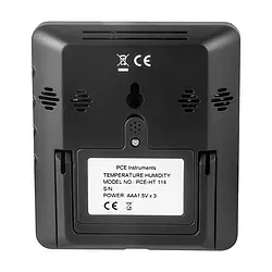 Medidor de temperatura PCE-HT 114 - Vista posterior