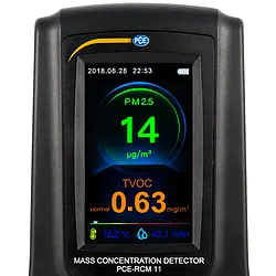 Medidor de temperatura PCE-RCM 11 - Medición TVOC