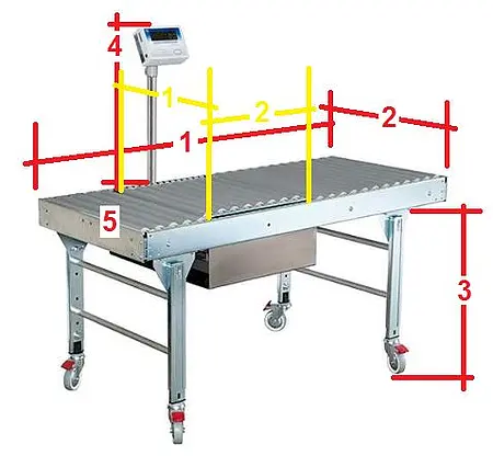 Mesa de rodillos opcional para la serie PCE-SD CR