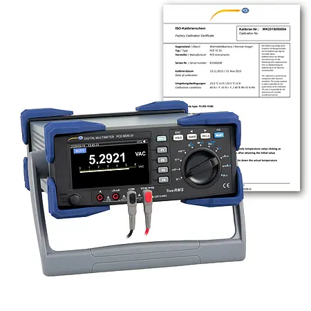 Multímetro incl. cetificado de calibración ISO