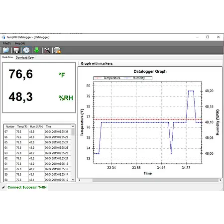 Registrador de datos de temperatura Software
