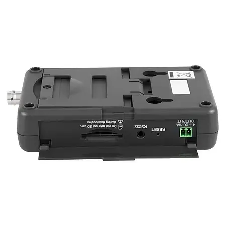 Conexiones y tarjeta SD del registrador de datos PCE-VDR 10