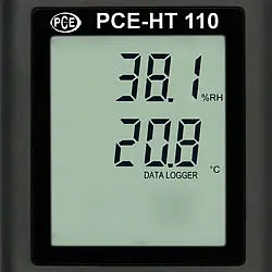 Registrador de humedad y temperatura - Pantalla LCD