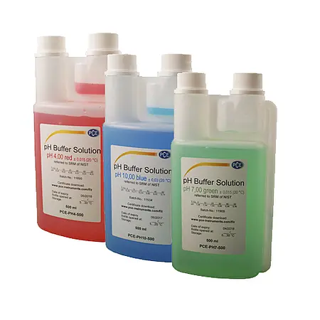 Solución de calibración pH4 + pH7 + pH10 de 500 ml