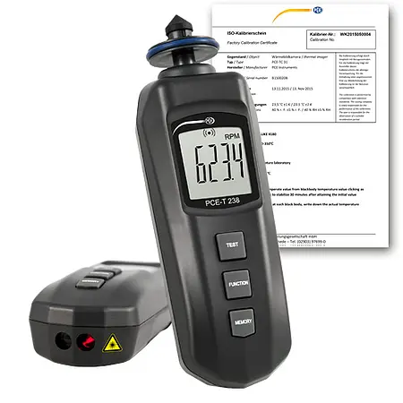 Tacómetro incl. certificado calibración ISO