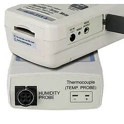 Termohigrómetro - Conexiones de los sensores de temperatura y humedad