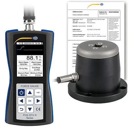 Torquímetro incl. certificado de calibración ISO