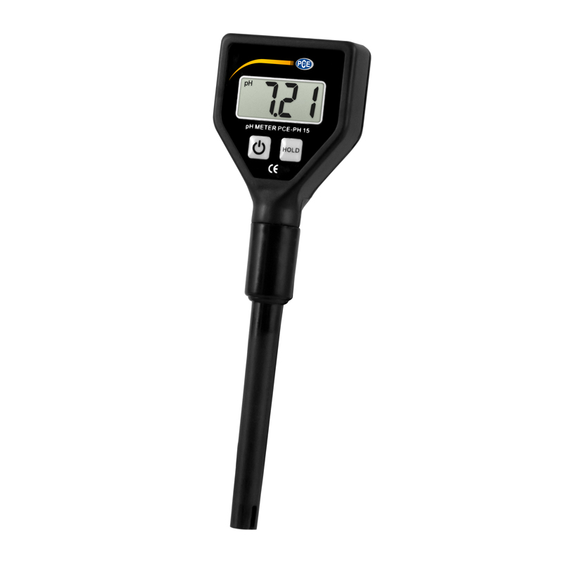PCE Instruments Medidor de pH básico / Resolución: 0,01 pH / Electrodo extraíble / Manejo muy sencillo / Calibración de un punto / Para aplicaciones básicas  PCE-PH 15 - 1