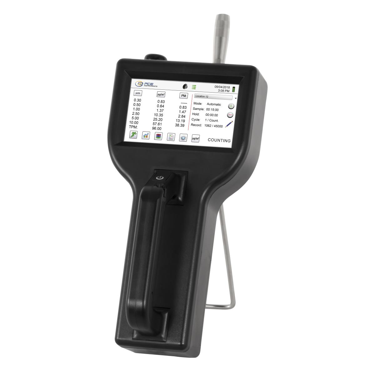 Contador de partículas PCE-PQC 12EU incl. certificado de calibración 