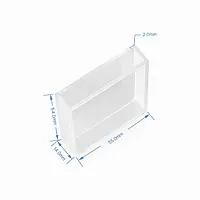 Cubeta vidrio para muestras - Dimensiones