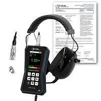 Acelerómetro PCE-VT 3750-ICA incl. certificado de calibración ISO 