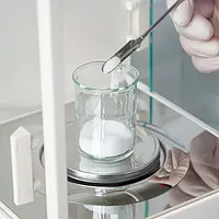 Balanza analítica - Muestra a pesar