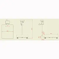 Dimensiones de la plataforma de pesaje de la balanza PCE-SD 153C