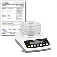 Balanza de cocina PCE-BT 200-ICA incl. certificado de calibración ISO 