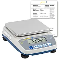 Balanza de laboratorio PCE-BSH 6000-ICA incl. certificado de calibración ISO 