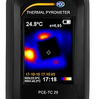 Cámara termográfica muestra en pantalla otras informaciones