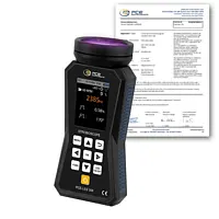 Estroboscopio PCE-LES 308UV-385-ICA incl. certificado calibración ISO 