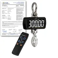 Grúa de carga PCE-CS 300LD-ICA incl. certificado calibración ISO 