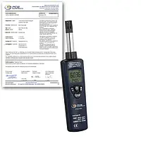 Higrómetro PCE-555-ICA incl. certificado de calibración ISO 