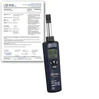 Medición de humedad / Higrómetro PCE-555-ICA incl. certificado de calibración ISO 
