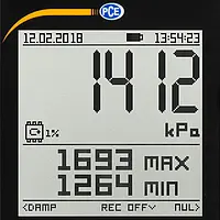 Medidor de climatización HVAC - Pantalla
