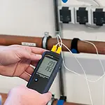 Medidor de temperatura - Imagen de uso 