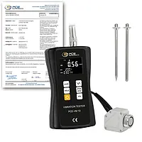 Medidor de vibración PCE-VM 10-ICA incl. certificado calibración ISO 