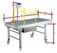 Mesa de rodillos opcional para la serie PCE-SD CR