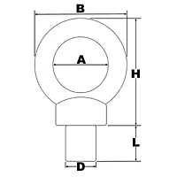 Pernos con rosca M12 para PCE-DFG 5K X Dibujo técnico