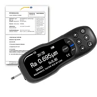 Rugosímetro incl. certificado de calibración ISO