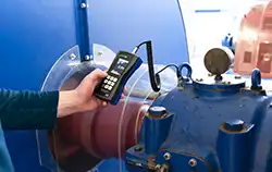 Vibration meter application at power plant.