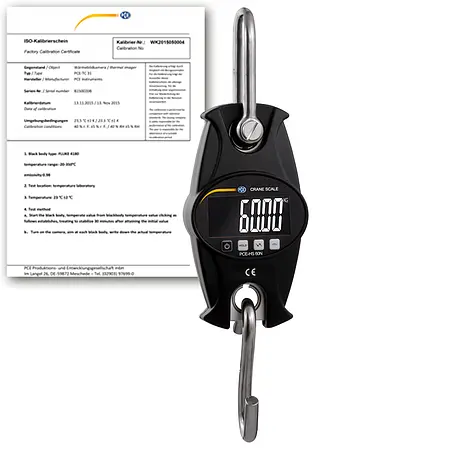 Suspended Scale PCE-HS 60N-ICA incl. ISO Calibration Certificate