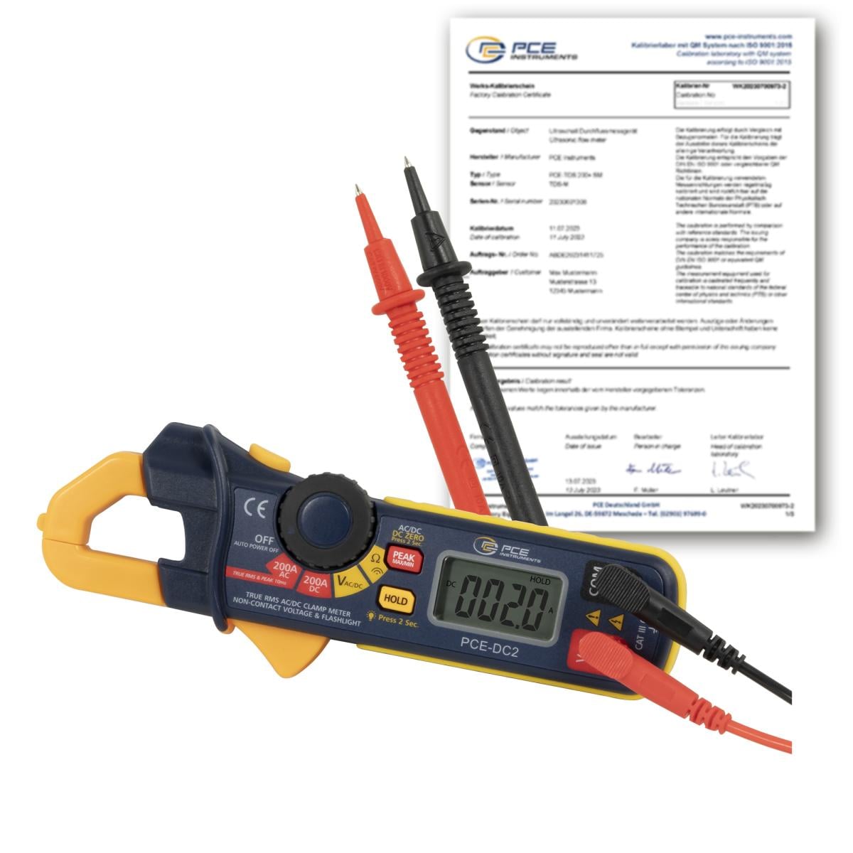 Current Clamp PCE-DC2-ICA incl. ISO Calibration Certificate