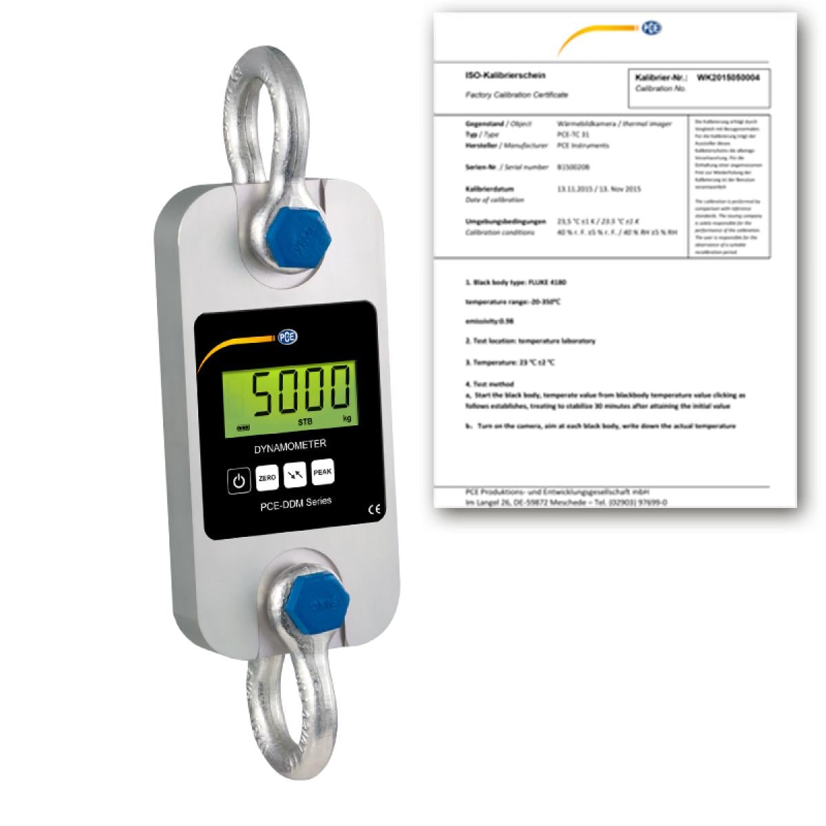 Hanging Scale PCE-DDM 5WI-ICA Incl. ISO Calibration 